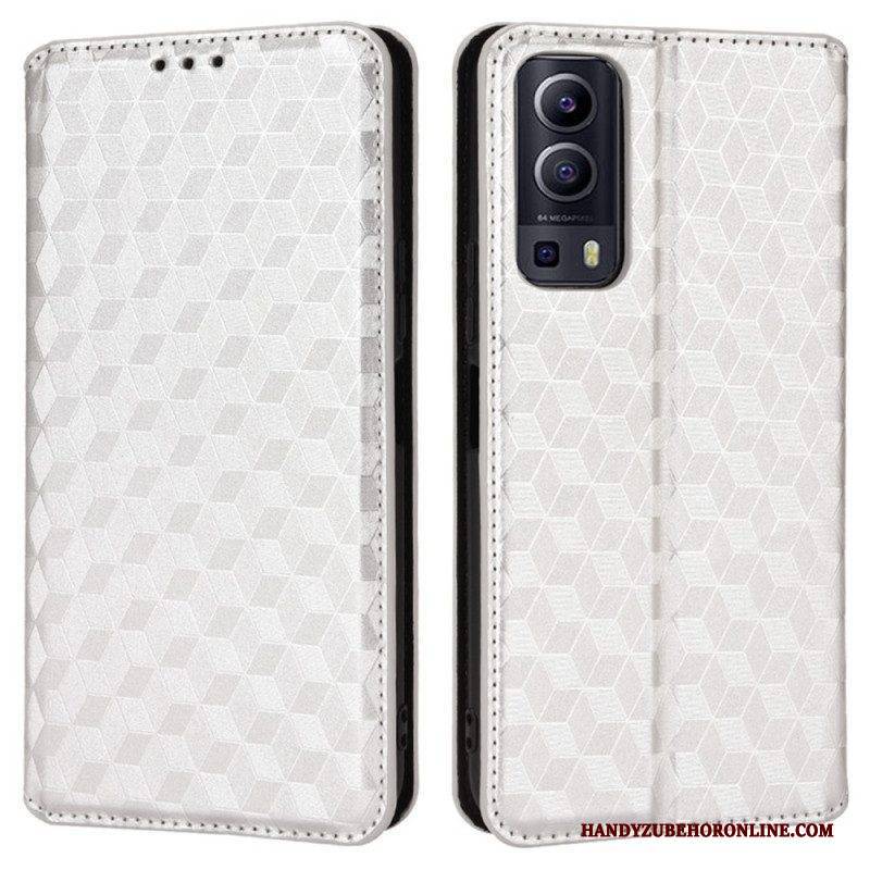 Schutzhülle Für Vivo Y72 5G Flip Case Diamant-ledereffekt