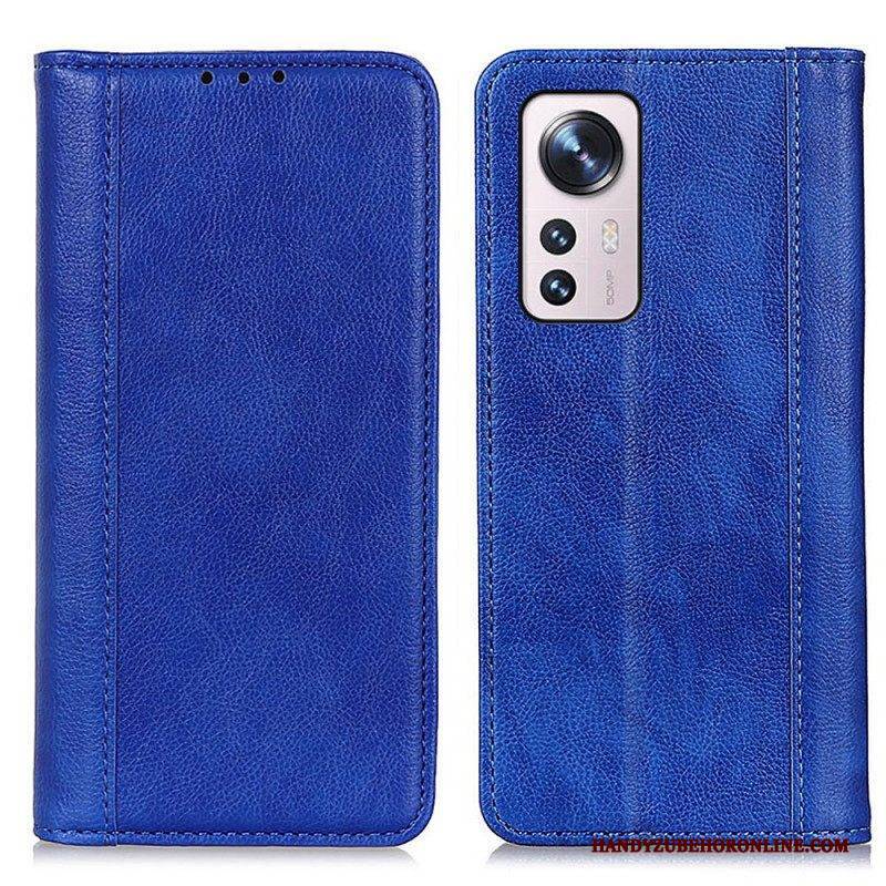 Schutzhülle Für Xiaomi 12 / 12X Flip Case Farbige Version Aus Spaltleder