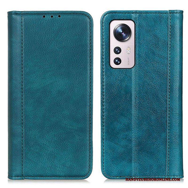 Schutzhülle Für Xiaomi 12 / 12X Flip Case Farbige Version Aus Spaltleder