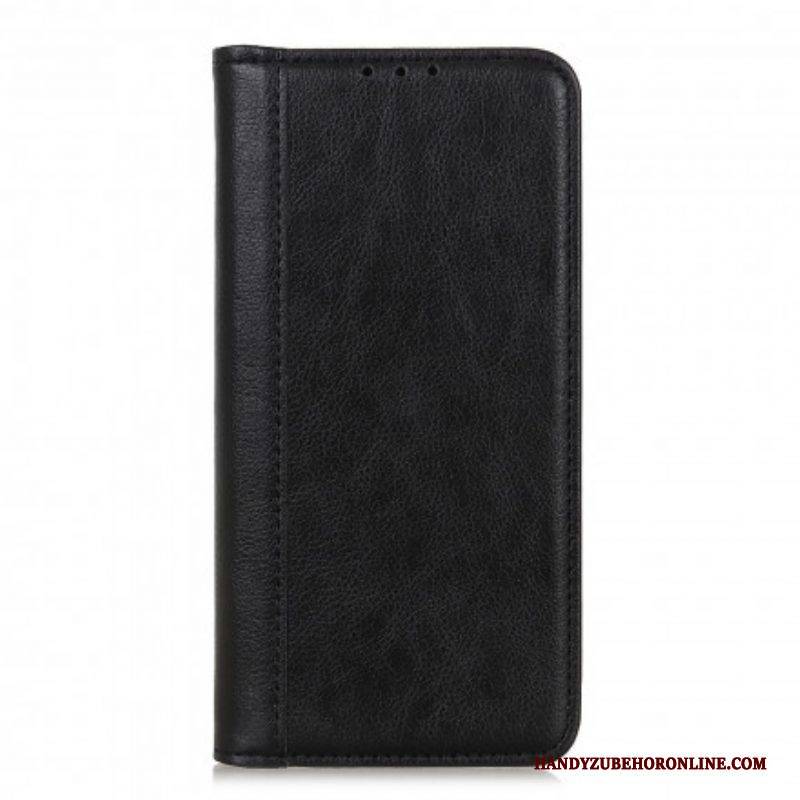 Schutzhülle Für Xiaomi Redmi Note 10 / 10S Flip Case Version Aus Litschi-spaltleder