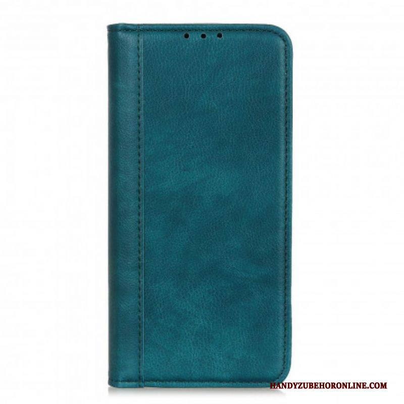 Schutzhülle Für Xiaomi Redmi Note 10 / 10S Flip Case Version Aus Litschi-spaltleder