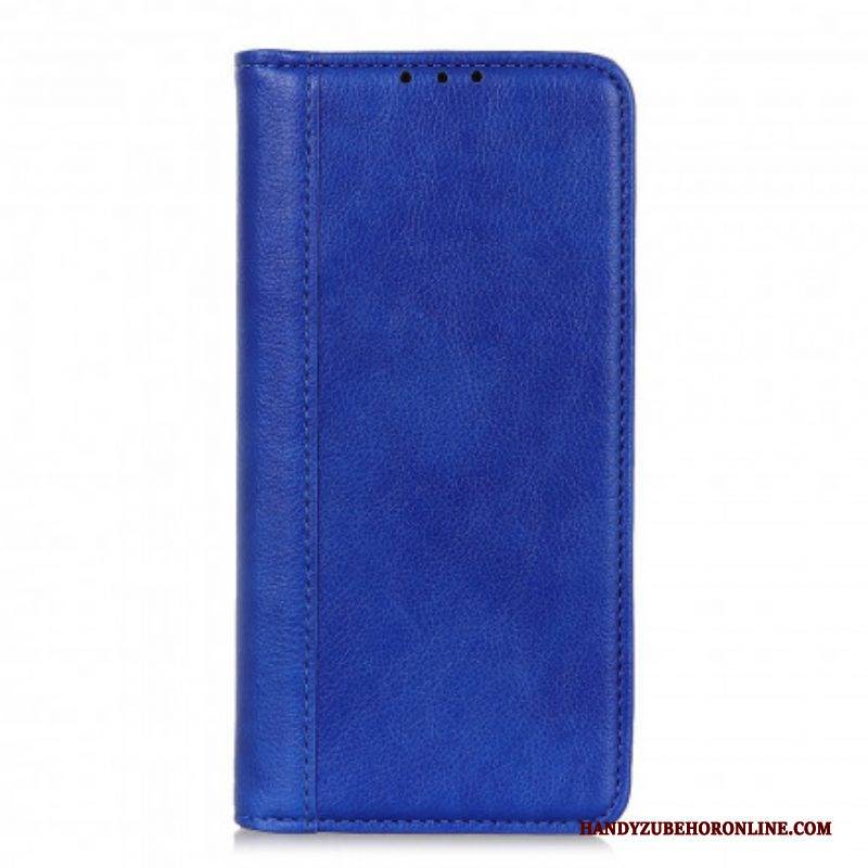 Schutzhülle Für Xiaomi Redmi Note 10 / 10S Flip Case Version Aus Litschi-spaltleder