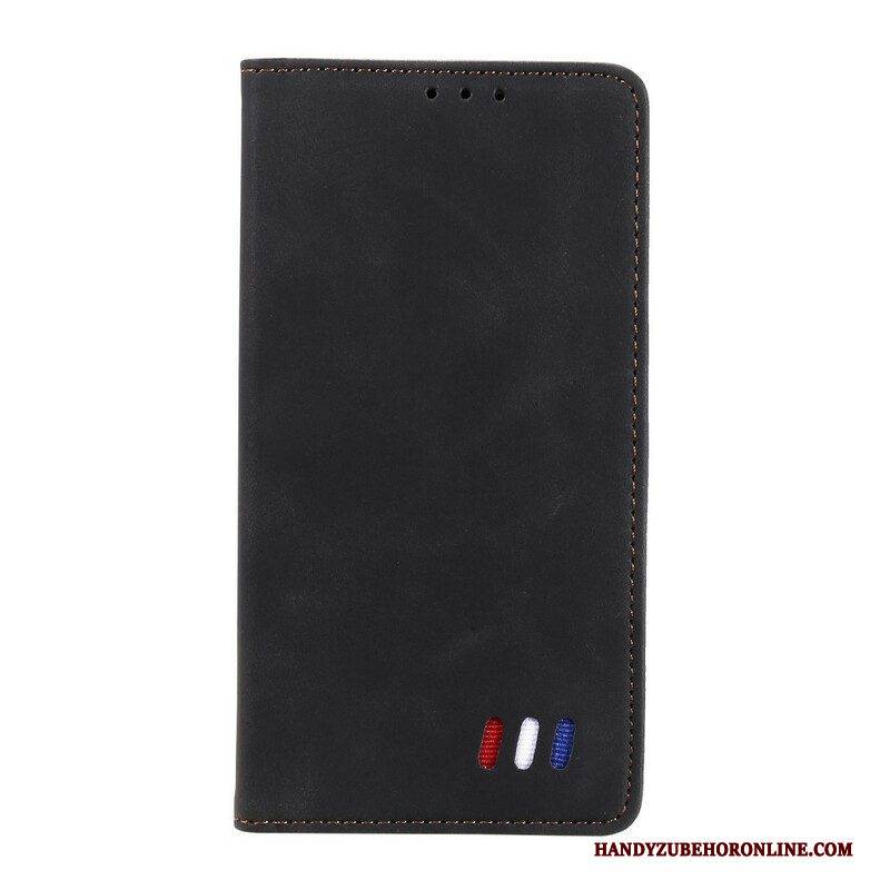 Schutzhülle Für Xiaomi Redmi Note 10 5G Flip Case Dreifarbiger Lederstil