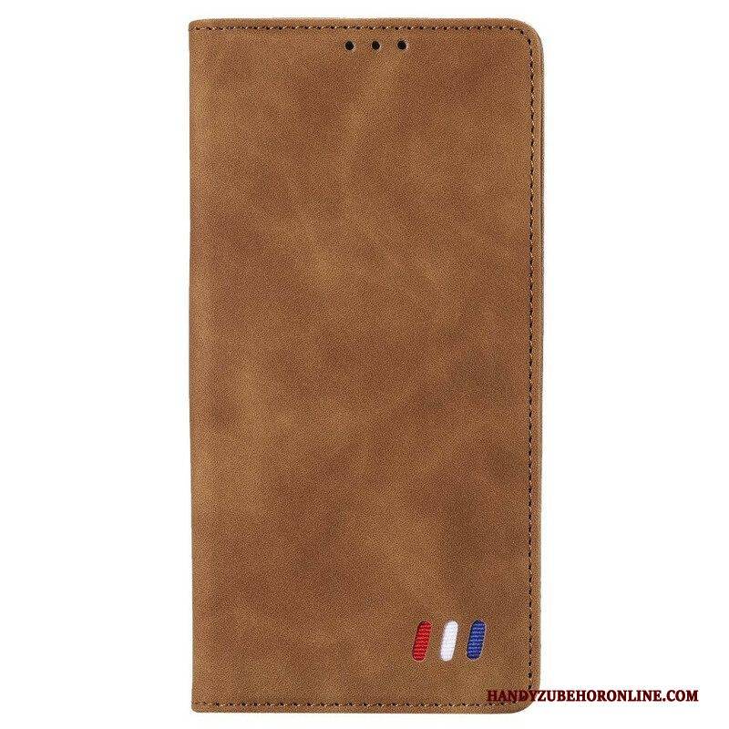 Schutzhülle Für Xiaomi Redmi Note 10 5G Flip Case Dreifarbiger Lederstil