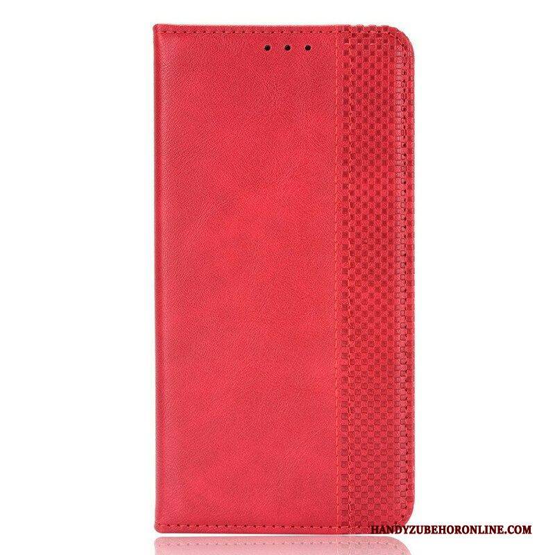 Schutzhülle Für Xiaomi Redmi Note 10 5G Flip Case Stilisierter Vintage-ledereffekt