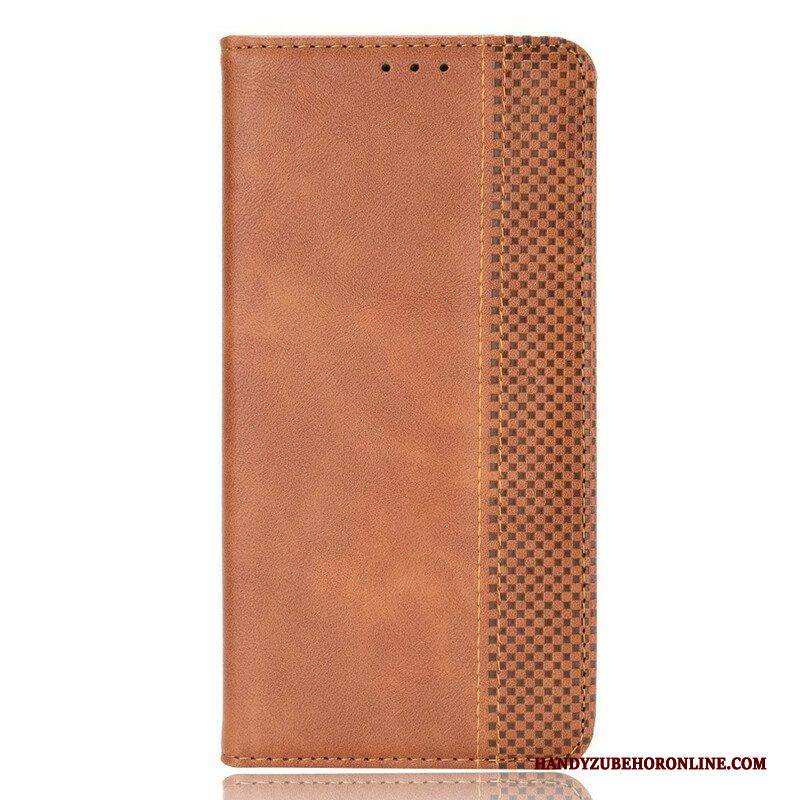 Schutzhülle Für Xiaomi Redmi Note 10 5G Flip Case Stilisierter Vintage-ledereffekt