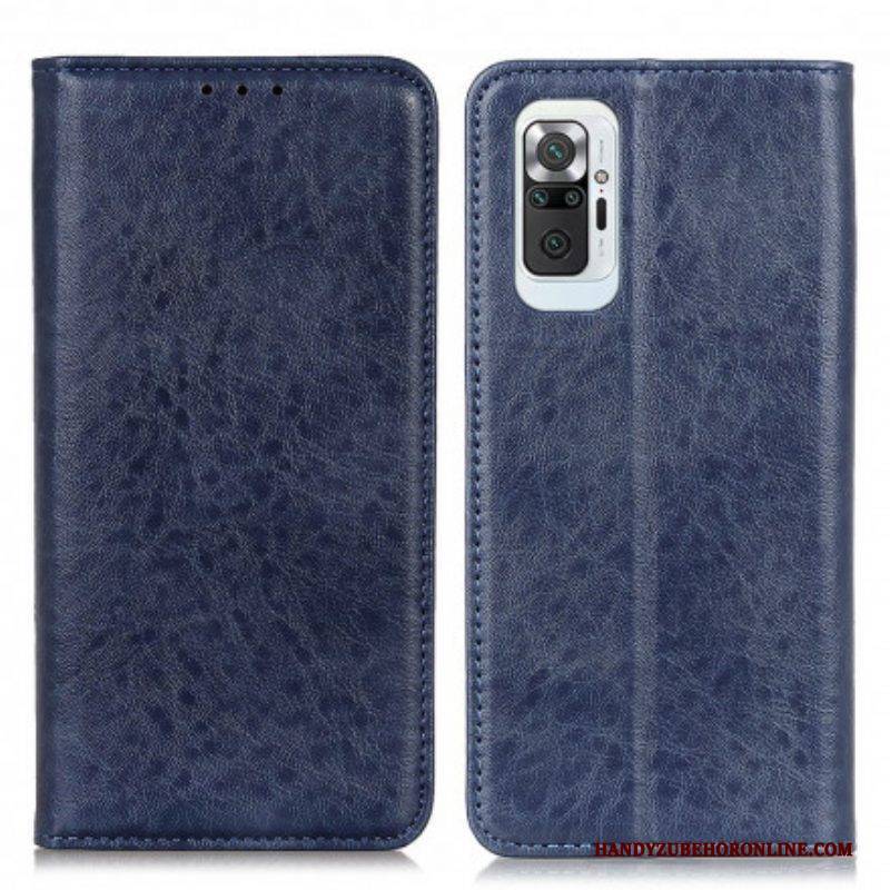 Schutzhülle Für Xiaomi Redmi Note 10 Pro Flip Case Strukturiertes Spaltleder