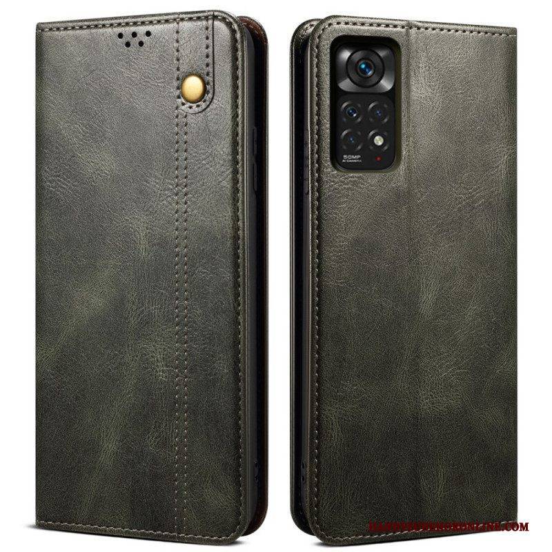 Schutzhülle Für Xiaomi Redmi Note 11 / 11S Flip Case Gewachstes Kunstleder