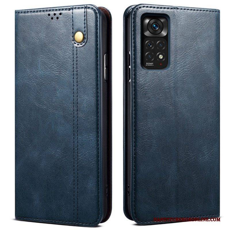 Schutzhülle Für Xiaomi Redmi Note 11 / 11S Flip Case Gewachstes Kunstleder