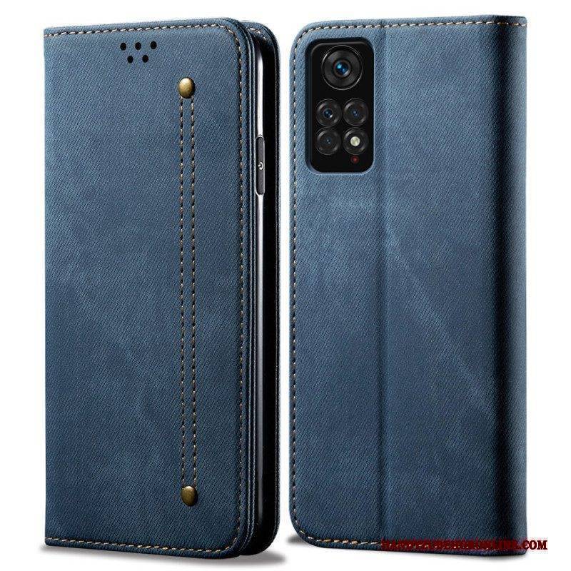 Schutzhülle Für Xiaomi Redmi Note 11 Pro / 11 Pro 5G Flip Case Denim-stoff