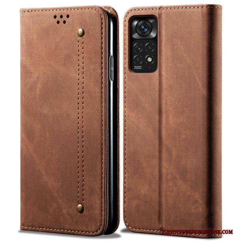 Schutzhülle Für Xiaomi Redmi Note 11 Pro / 11 Pro 5G Flip Case Denim-stoff