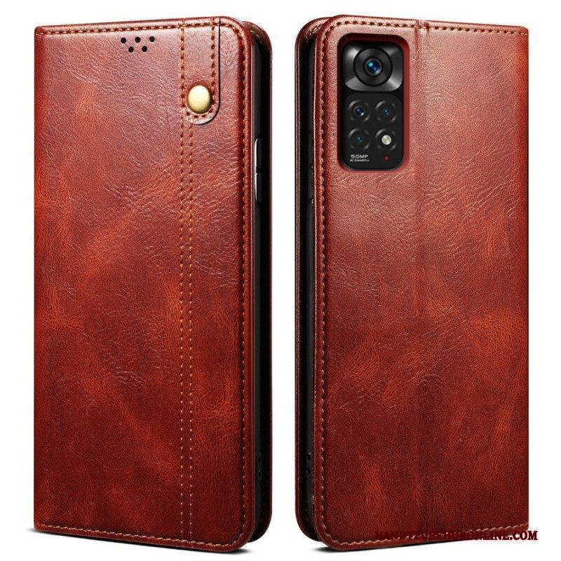 Schutzhülle Für Xiaomi Redmi Note 11 Pro / 11 Pro 5G Flip Case Gewachstes Kunstleder