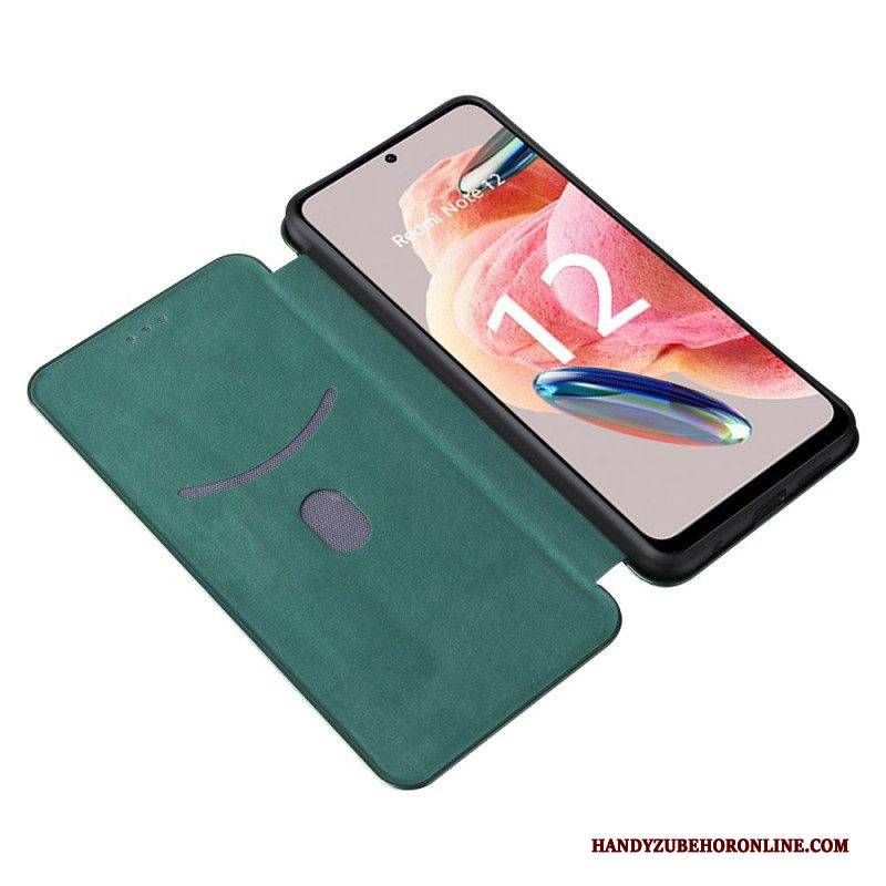 Schutzhülle Für Xiaomi Redmi Note 12 4G Flip Case Kohlefaser