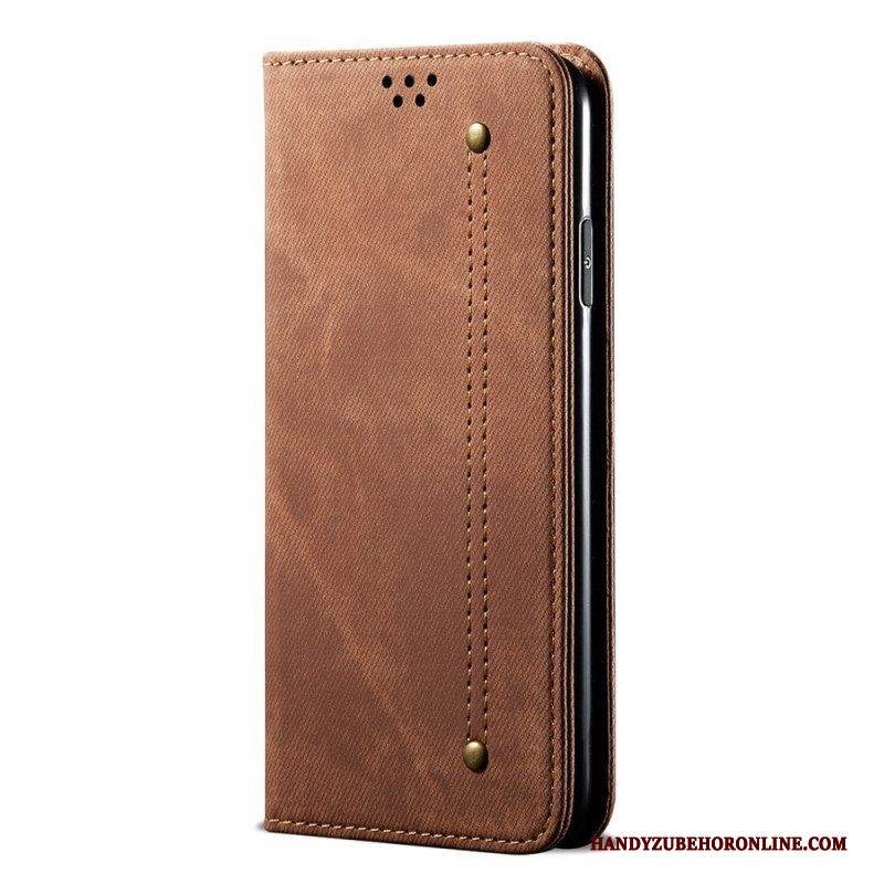 Schutzhülle Für Xiaomi Redmi Note 12 5G Flip Case Denim-stoff