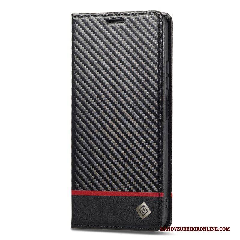 Schutzhülle Für Xiaomi Redmi Note 12 5G Flip Case Kohlefaser Lc.imeeke