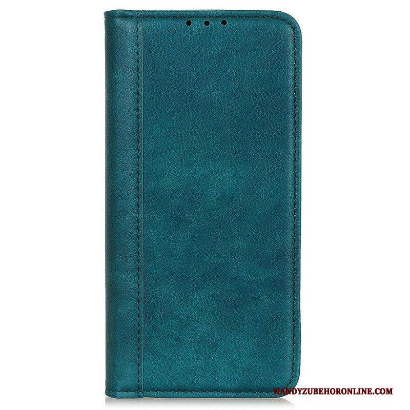 Schutzhülle Für iPhone 13 Pro Max Flip Case Farbige Version Aus Spaltleder