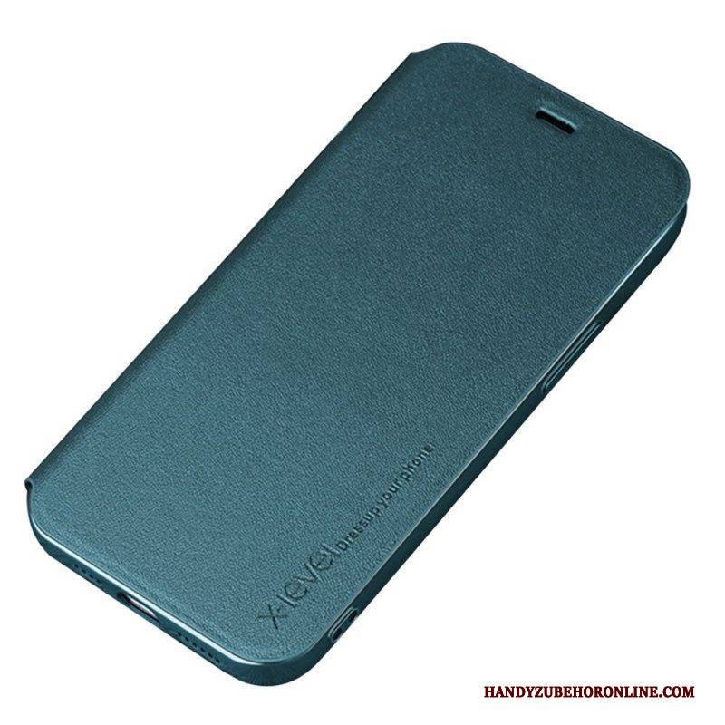 Schutzhülle Für iPhone 14 Flip Case Kunstleder X-level