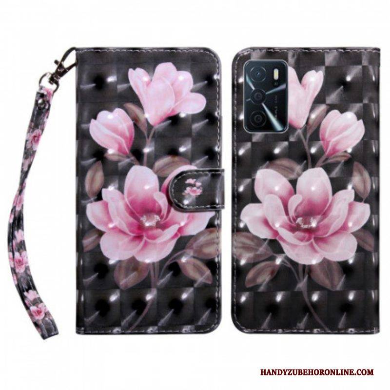 Flip Case Für Oppo A16 / A16s Blühende Blumen