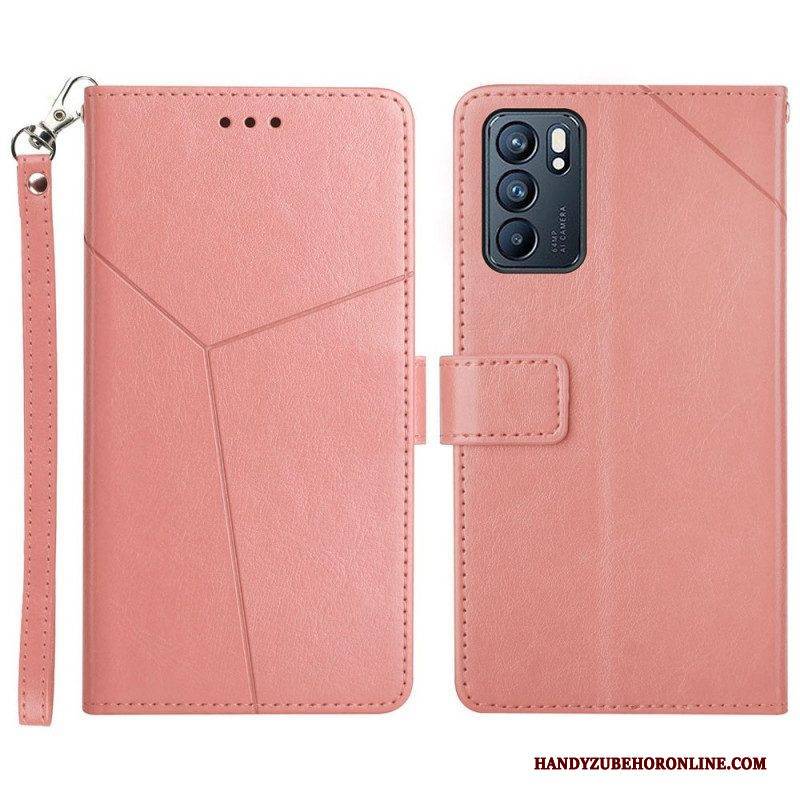 Flip Case Für Oppo Reno 6 5G Stil Leder Geo Y Design