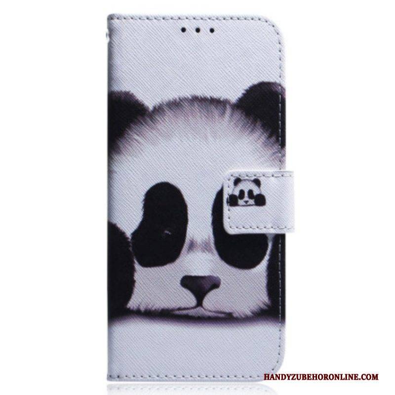 Flip Case Für Oppo Reno 8 Panda Mit Schlüsselband