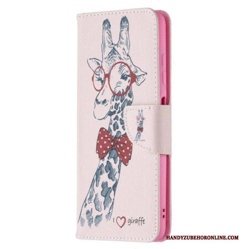 Flip Case Für Poco X3 / X3 Pro / X3 NFC Kluge Giraffe