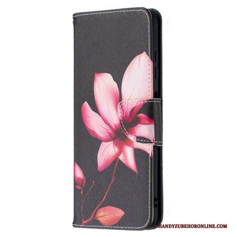 Flip Case Für Poco X3 / X3 Pro / X3 NFC Pinke Blume