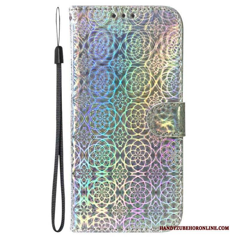 Flip Case Für Realme C35 Mit Kordel Riemchen-disco-stil