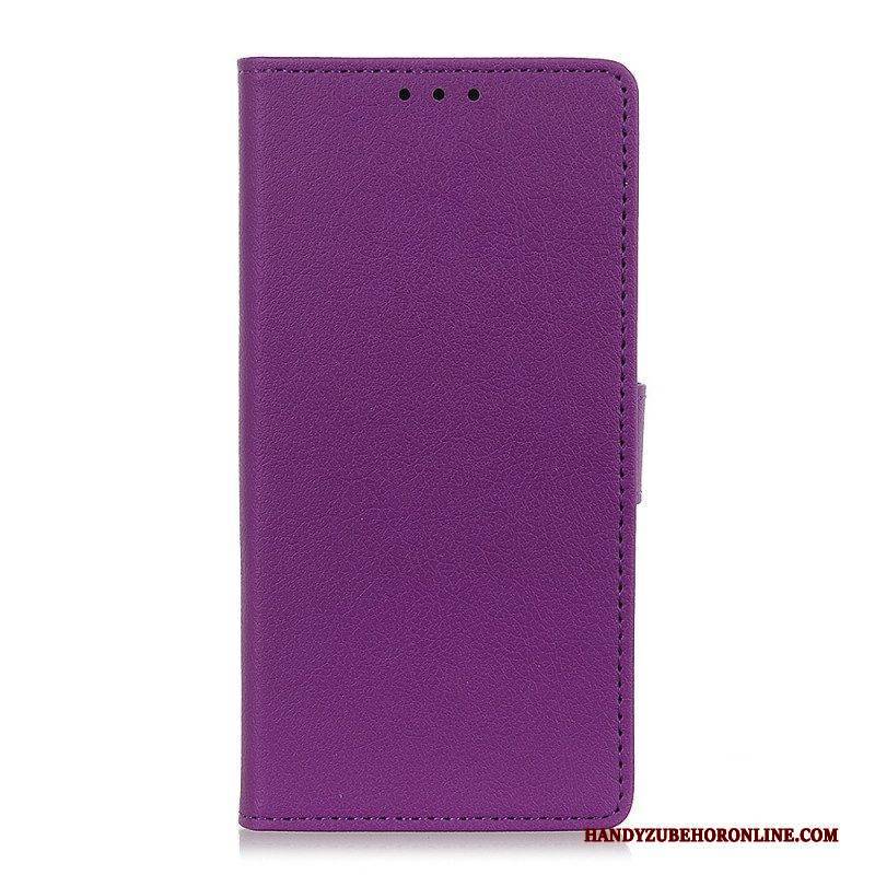 Flip Case Für Samsung Galaxy A13 5G / A04s Klassischer Ledereffekt