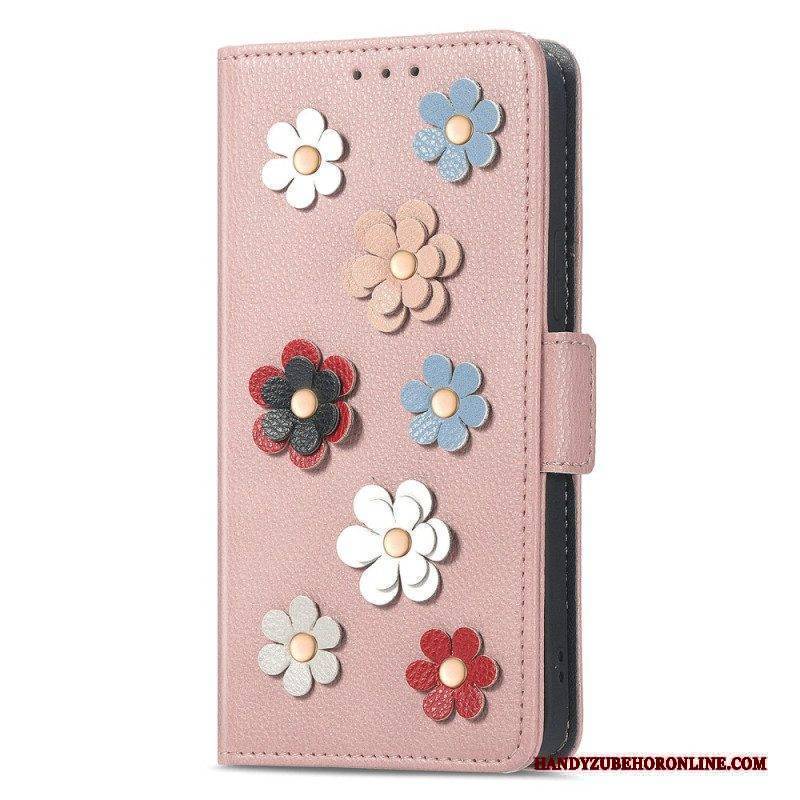 Flip Case Für Samsung Galaxy A14 / A14 5G Dekorative Blumen