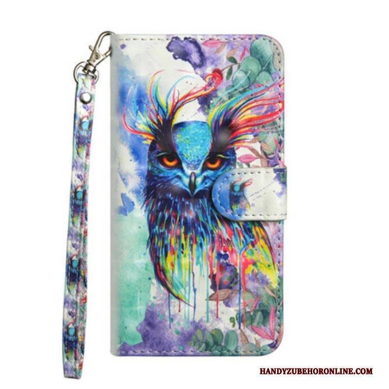 Flip Case Für Samsung Galaxy A42 5G Aquarellvogel