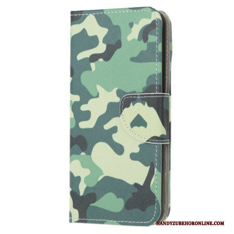 Flip Case Für Samsung Galaxy A42 5G Militärische Tarnung