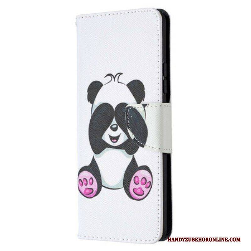 Flip Case Für Samsung Galaxy A42 5G Panda-spaß