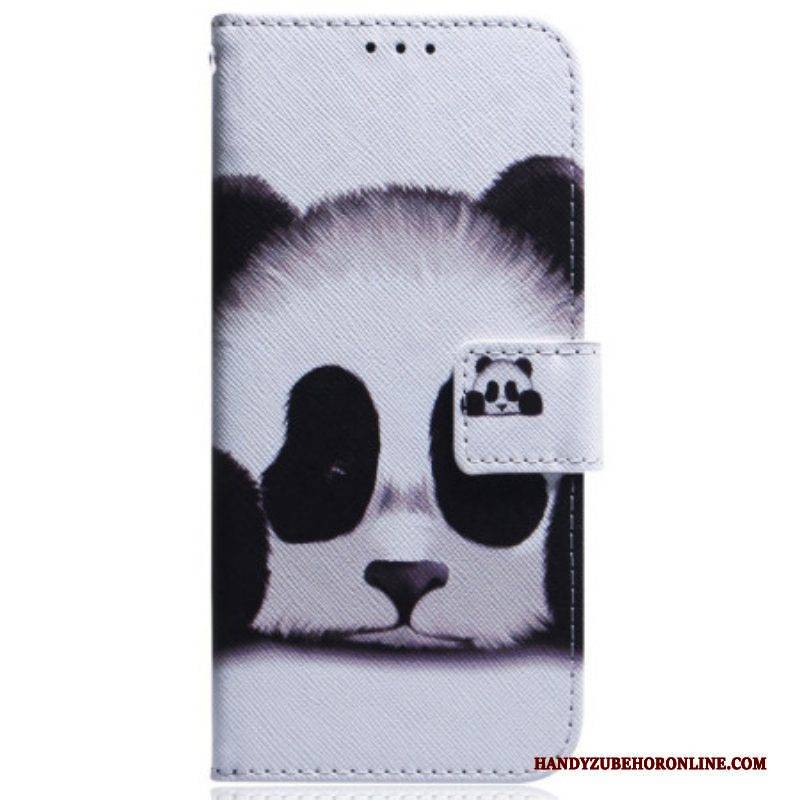 Flip Case Für Samsung Galaxy A54 5G Mit Kordel Lanyard Panda-fächer