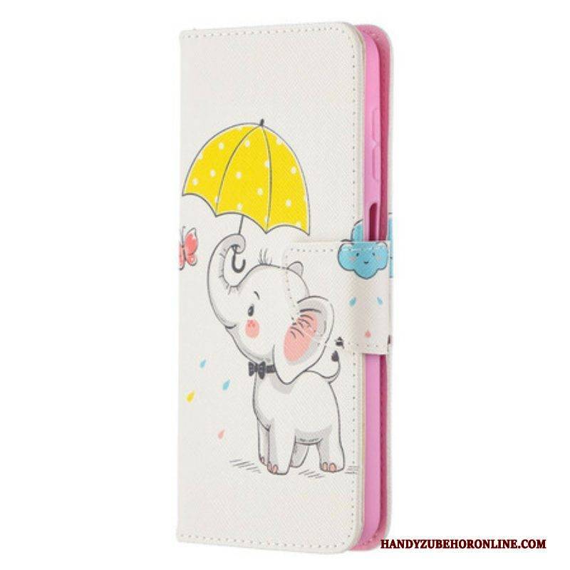 Flip Case Für Samsung Galaxy M12 / A12 Baby Elefant