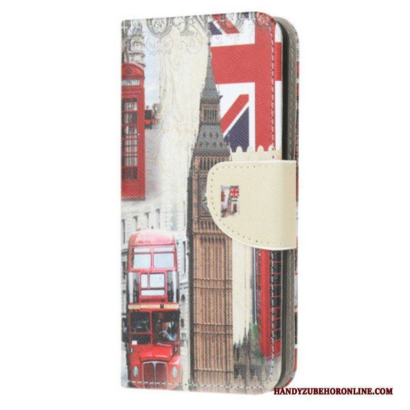 Flip Case Für Samsung Galaxy M12 / A12 Londoner Leben