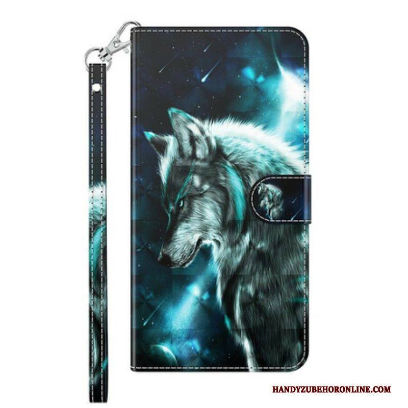 Flip Case Für Samsung Galaxy M12 / A12 Majestätischer Wolf