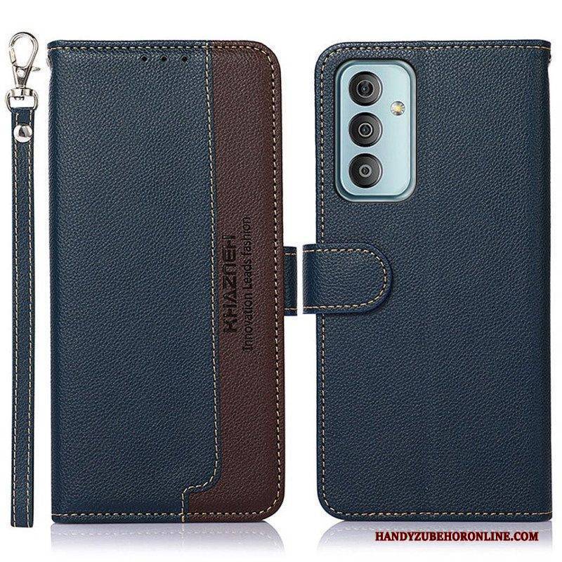 Flip Case Für Samsung Galaxy M23 5G Rfid-khazneh Im Litschi-stil