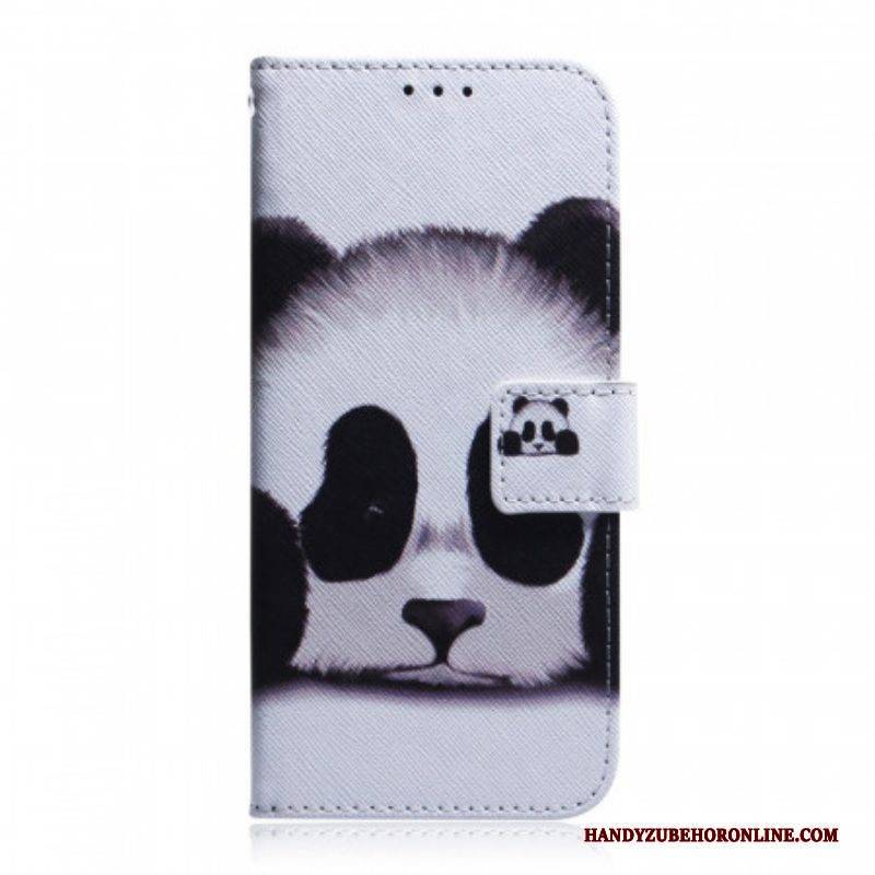 Flip Case Für Samsung Galaxy M32 Panda-gesicht