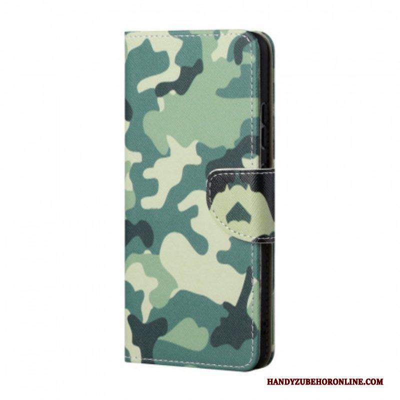 Flip Case Für Samsung Galaxy M53 5G Militärische Tarnung