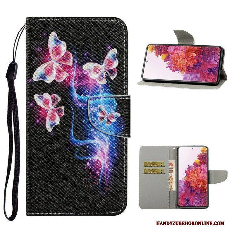 Flip Case Für Samsung Galaxy S20 FE Magische Schmetterlinge