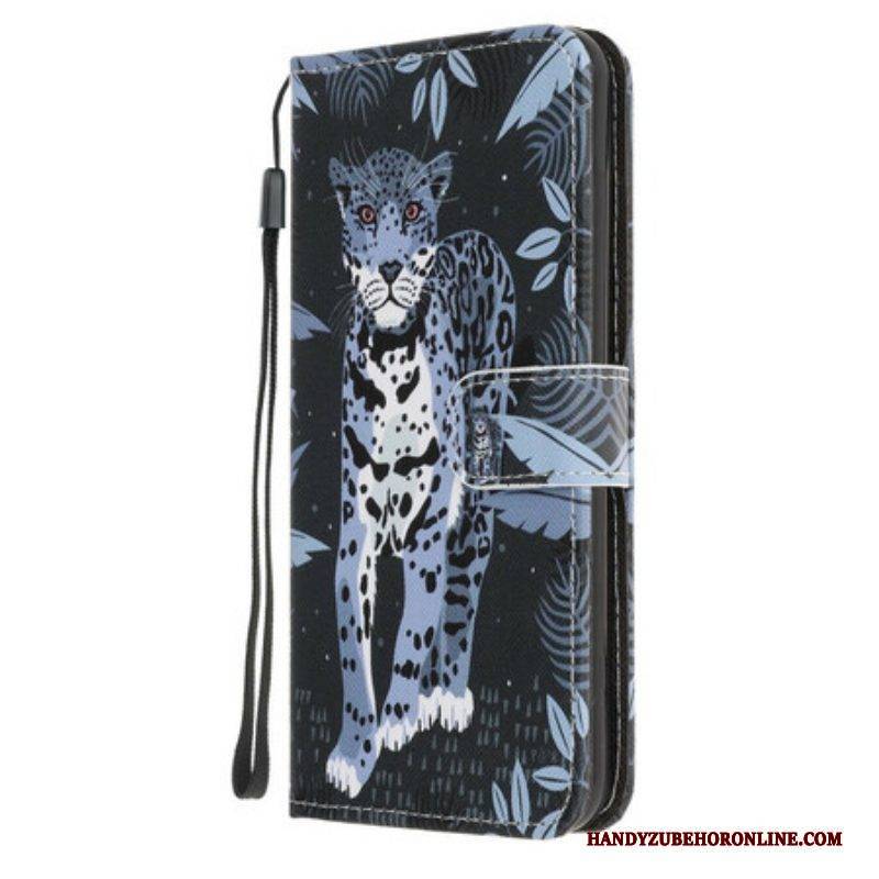 Flip Case Für Samsung Galaxy S20 FE Mit Kordel Riemchen-leopard