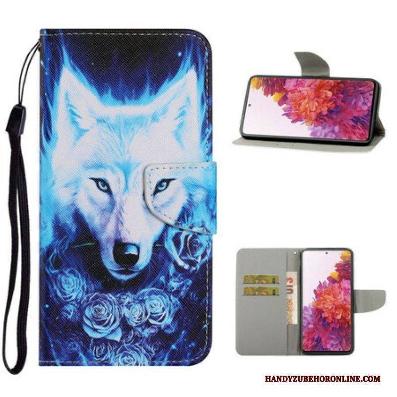 Flip Case Für Samsung Galaxy S20 FE Weißer Wolf