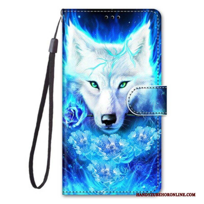 Flip Case Für Samsung Galaxy S21 5G Magischer Wolf