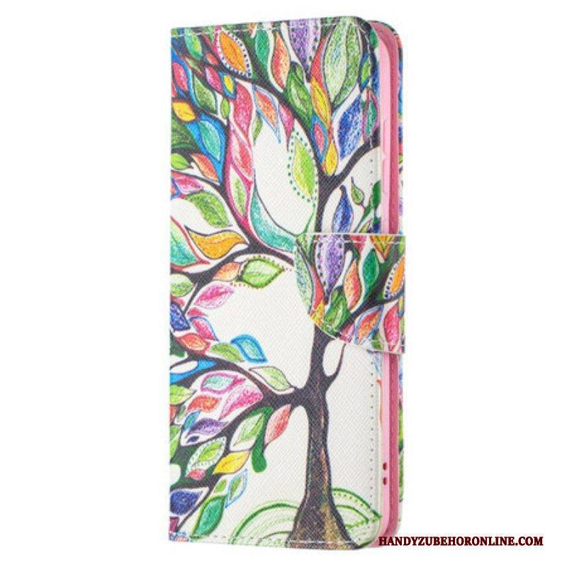 Flip Case Für Samsung Galaxy S21 FE Bunter Baum