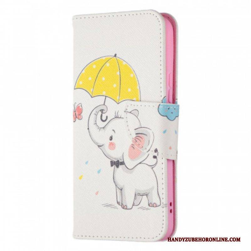 Flip Case Für Samsung Galaxy S22 5G Baby Elefant