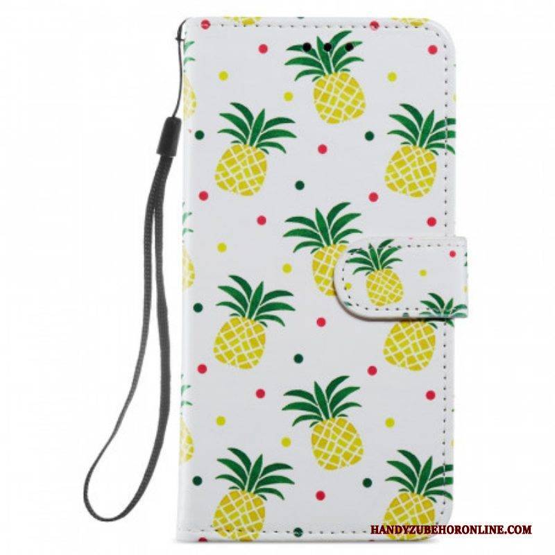 Flip Case Für Samsung Galaxy S22 5G Mehrere Ananas