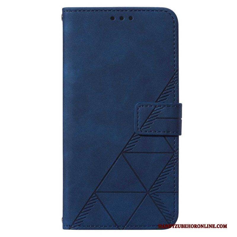 Flip Case Für Samsung Galaxy S23 5G Mit Kordel Riemendreiecke