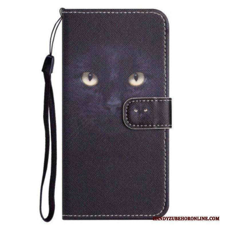 Flip Case Für Samsung Galaxy S23 5G Mit Kordel Tanga Katze