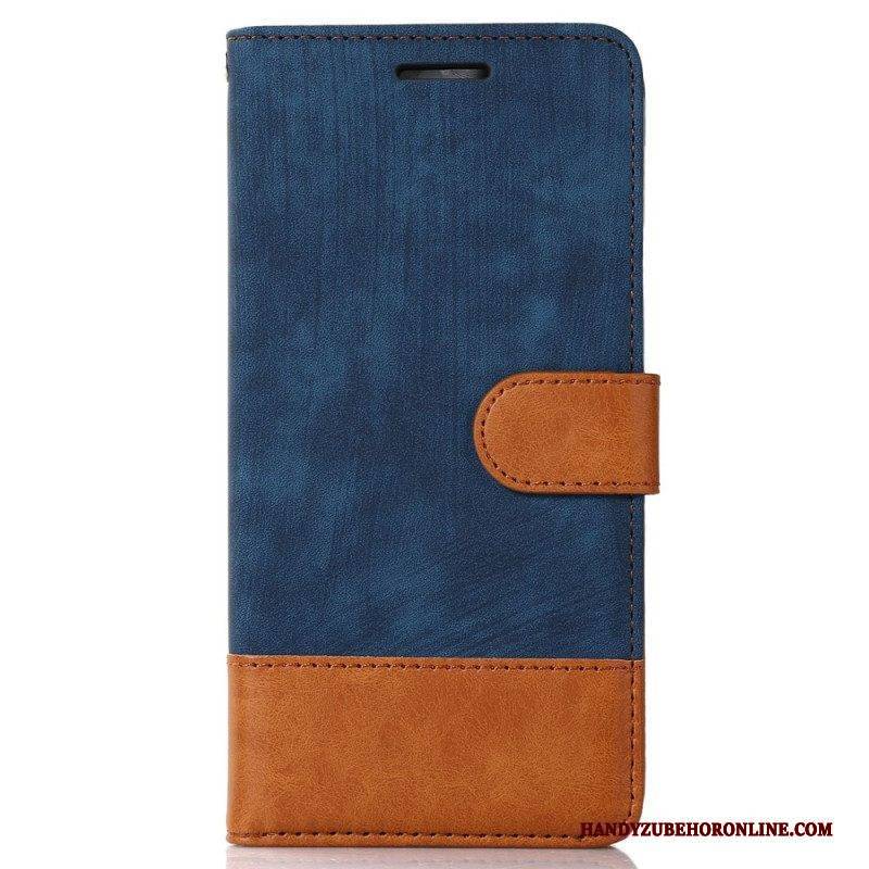 Flip Case Für Samsung Galaxy S23 5G Zweifarbiger Skin-touch