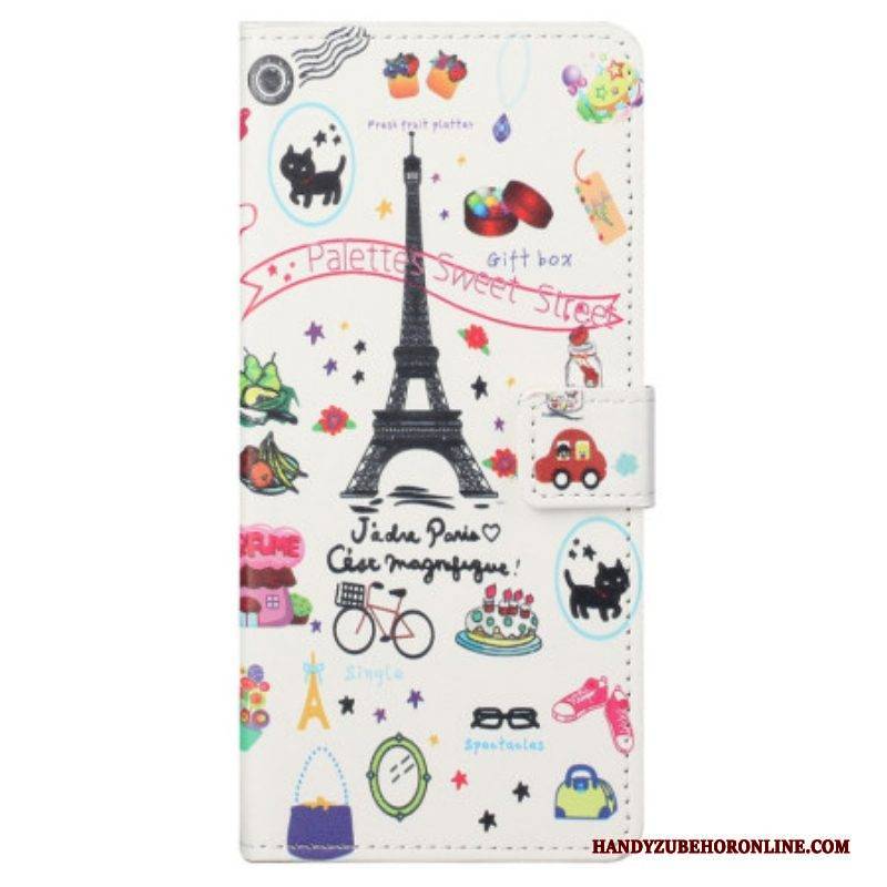 Flip Case Für Samsung Galaxy S23 Plus 5G Ich Liebe Paris